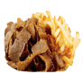 Doner meat and chips